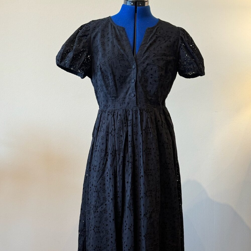 J Crew Eyelet Midi Dress